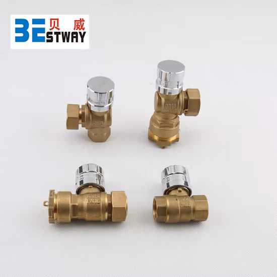 Латунные клапаны универсального обслуживания с коробкой для счетчика воды и аксессуарами